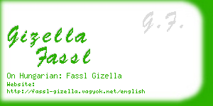 gizella fassl business card